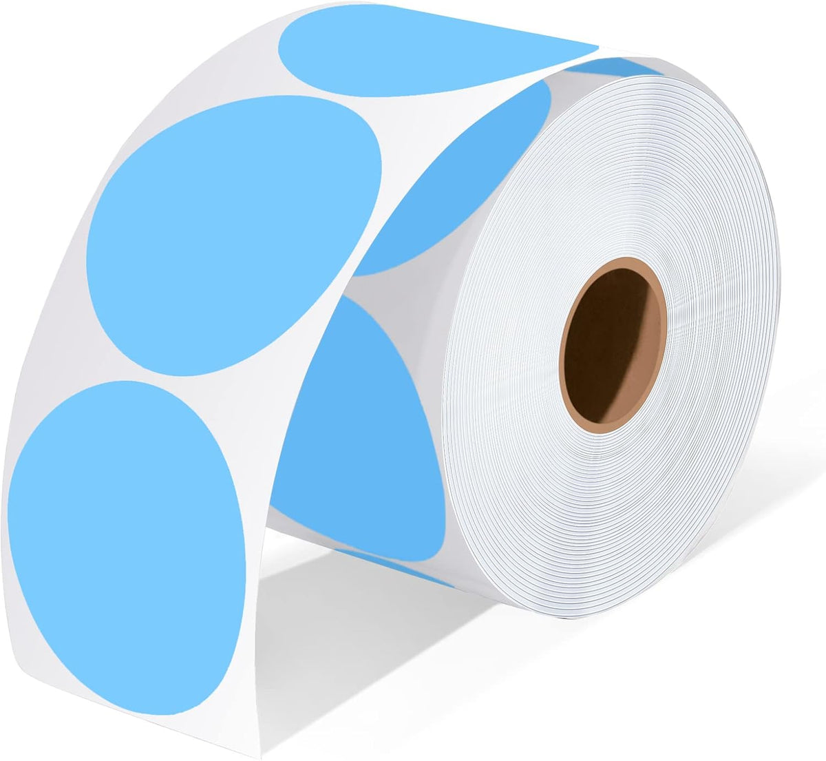 2 Inch Circle Thermal Sticker Labels, 2" Self-Adhesive Round Thermal Stickers for Business-750 Labels/1 Roll (Blue)