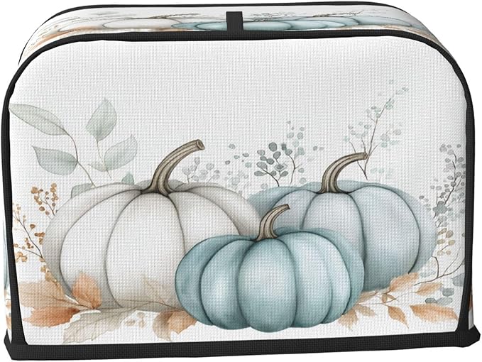 Toaster Cover 2 Slice Pastel Pumpkin Thanksgiving Leaf Kitchen Small Appliance Covers with Pockets Dust and Fingerprint Protection