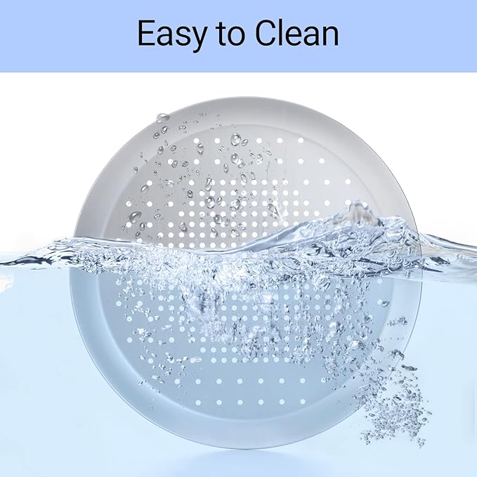 Beasea Pizza Pans with Holes, 8.5 Inch Food Network Pizza Pan Heavy Duty Aluminum Alloy Round Pizza Tray Perforated Pizza Crisper Pan Pizza Baking Tray Bakeware for Home Restaurant Kitchen Air Fryer