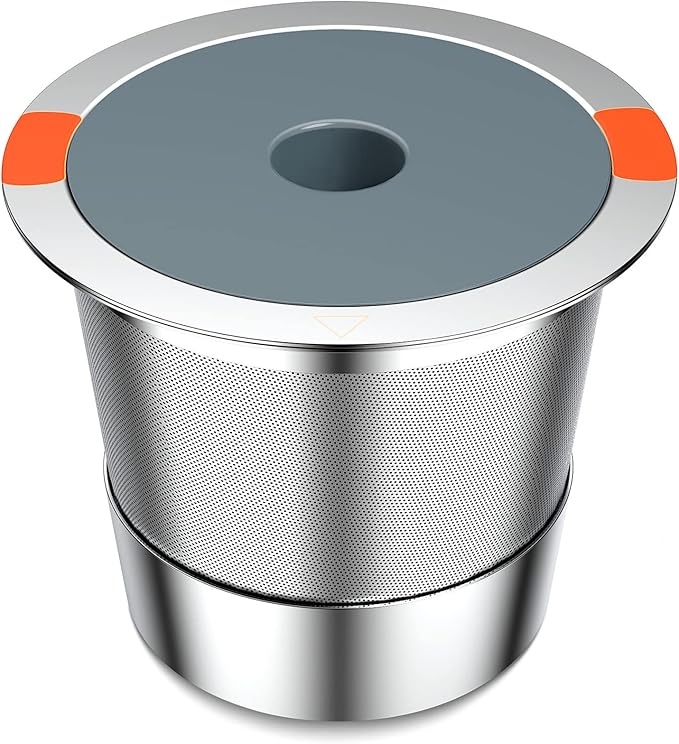 K Cup Reusable Coffee Pods, Stainless Steel Reusable K Cups Coffee Filter Compatible for Keurig 1.0 & 2.0 Coffee Makers, Non-BPA Stainless Steel Reusable K Cup(1 pack)
