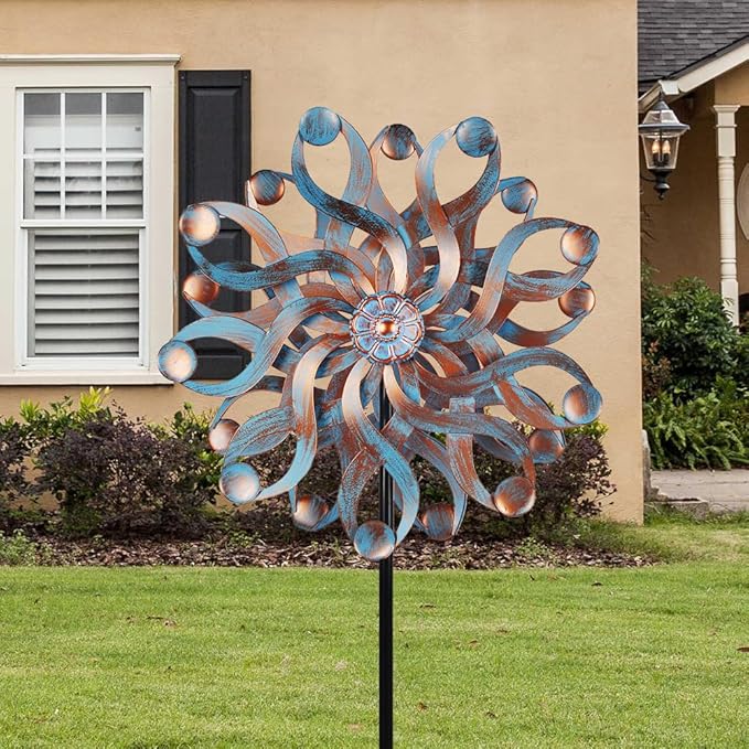 DREAMSOUL 22" Large Wind Spinners Outdoor, Outdoor Metal Kinetic Wind Spinners for Yard and Garden