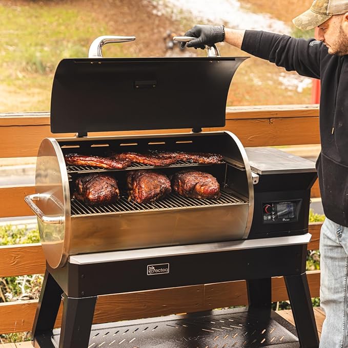 recteq Pellet Smoker Grill Deck Boss 800, Electric Pellet Smoker, Outdoor Grills & Smokers, Wi-Fi-Enabled BBQ Grill