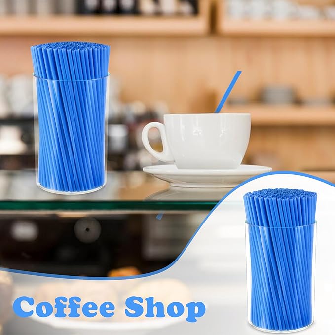 500 Pcs Royal Blue Coffee Stir Sticks Set Acrylic Coffee Stirrers Holder Dark Blue Coffee Stirrers Plastic Stir Straws for Coffee Milk Cocktail Drinks Home Kitchen Christmas Party Supplies