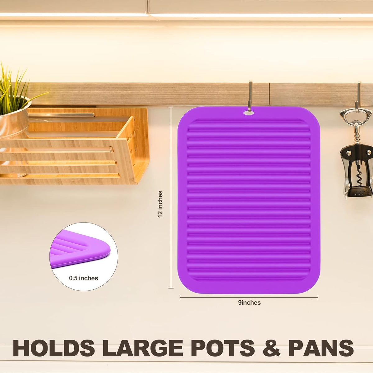 Joyhalo Silicone Trivet Mats Pot Holder Hot Pads Plate Holder Gripper Pad Garlic Peeler Drying Mat Coasters
