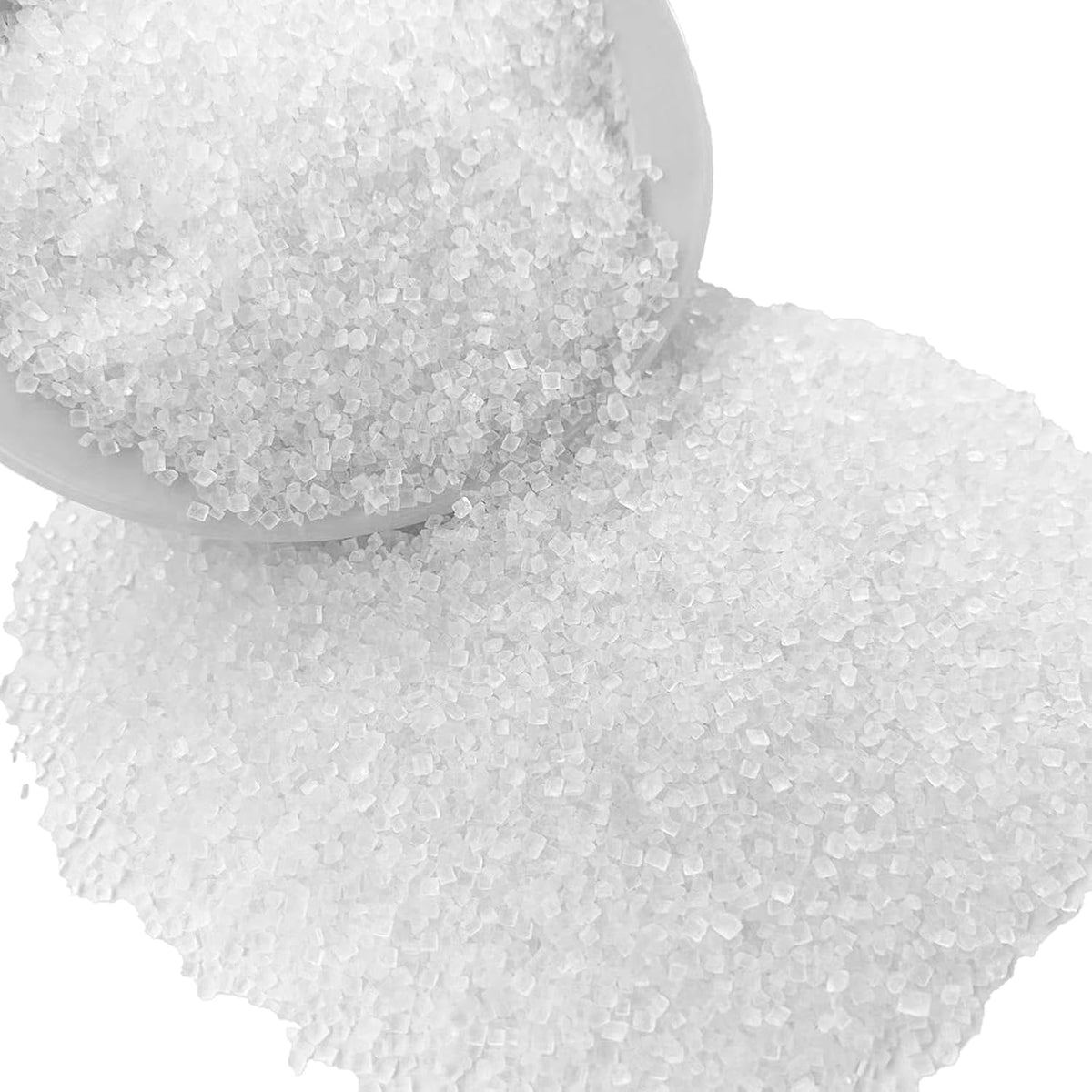 Sentovac White Sanding Sugar for Baking Edible Sparkling Sugar Sprinkles Coarse Sugar Crystals for Baking Topping Cake Cookie Cupcake Topper Ice Cream Decoration Supplies 3.2 OZ