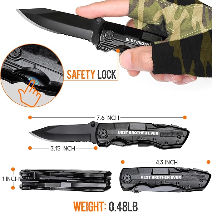 Gifts for Brother,”BEST BROTHER EVER”Multitool Knife,Brother Christmas Gifts,Birthday Gifts Ideas for Brother,Brother Gifts from Sister,Gifts for Brother Gadget,Best Brother Gifts