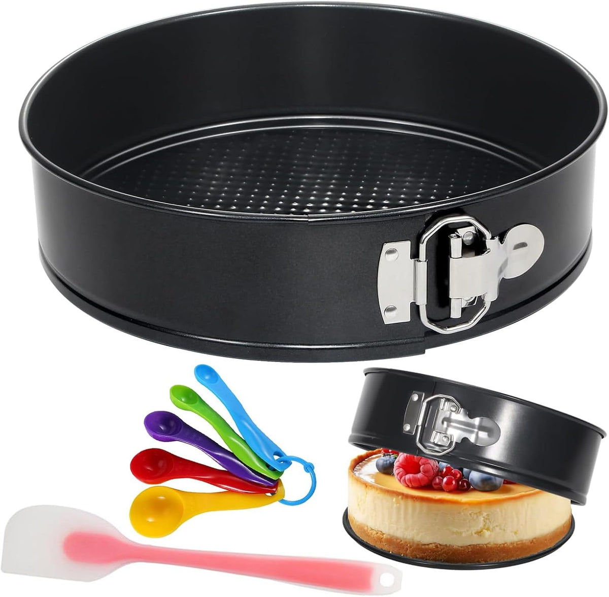 9 Inch Non-stick Cheesecake Pan Springform Pans with Removable Bottom/Leakproof Cake Pan