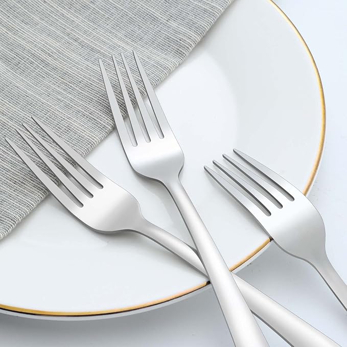 36 Piece Salad Forks, 7 Inch Small Forks in Stainless Steel mirror polished and Dishwasher Safe, Used For Tasting Cakes and Fruits
