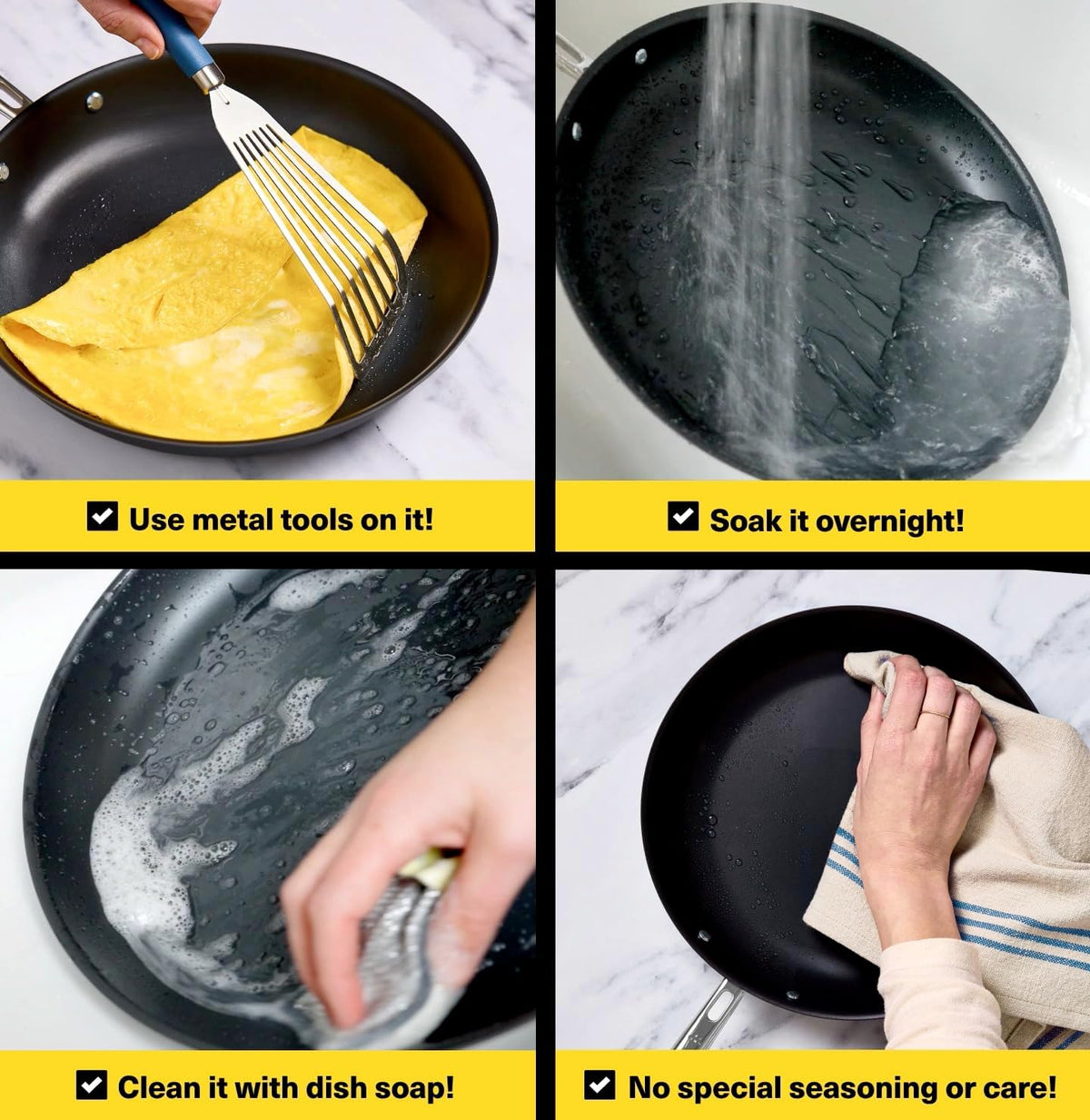 Misen Carbon Nonstick™ Frying Pan – Carbon Steel Pan, Naturally Nonstick No-Coating Surface, Ultra-Durable & Oven-Safe, Induction & Gas Compatible - 12 Inch