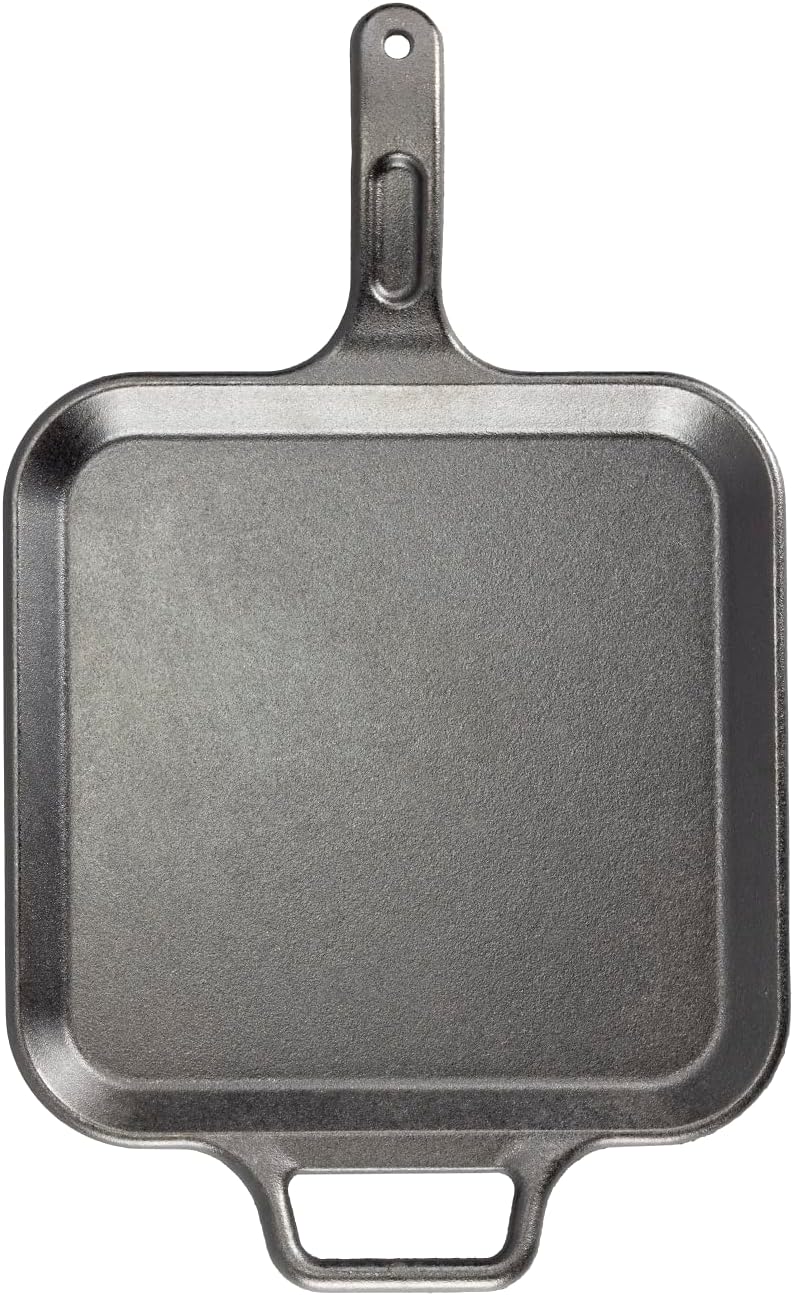 Lodge BOLD 12 Inch Seasoned Cast Iron Square Griddle, Design-Forward Cookware