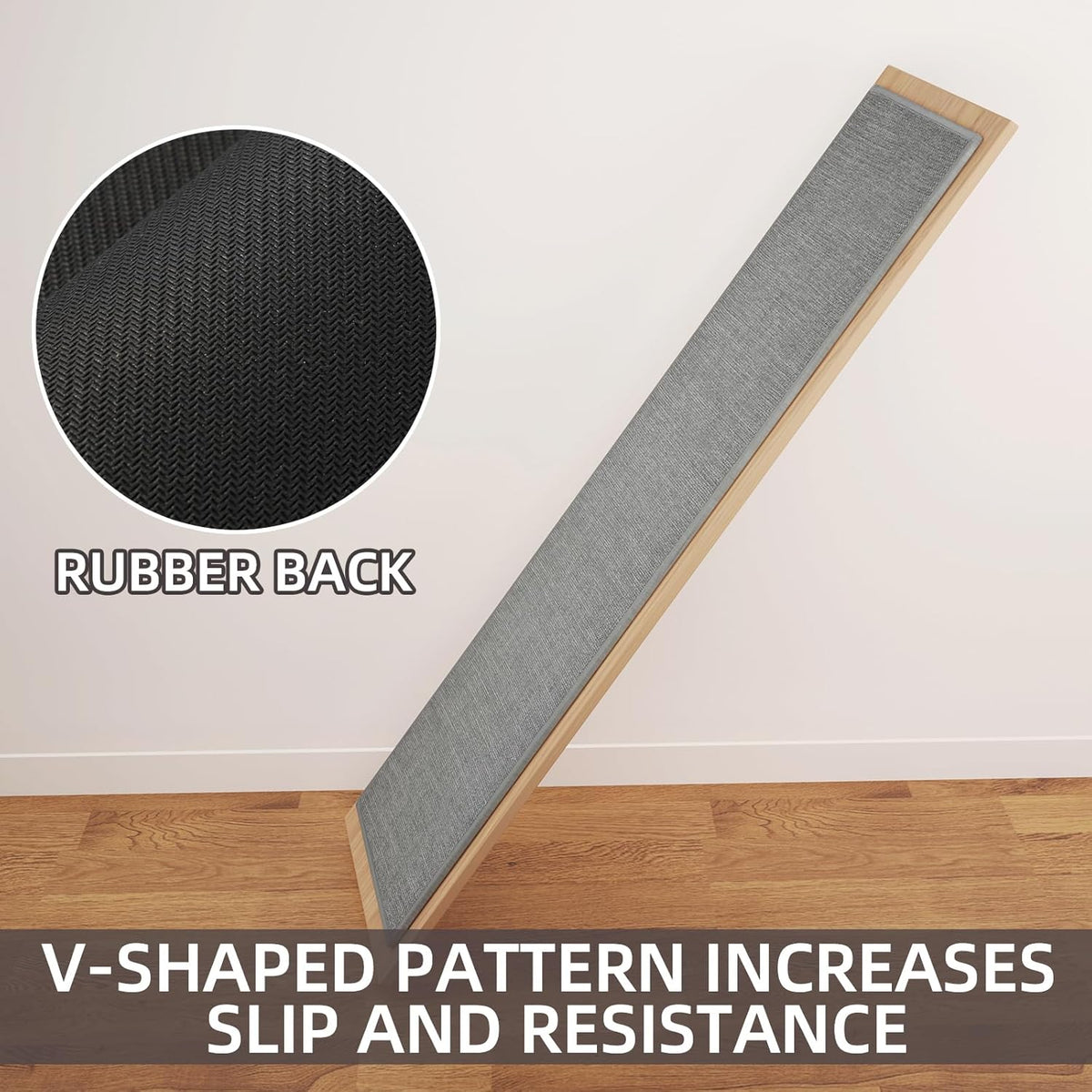 Kitchen Mat 1 PCS, Cushioned Non Slip Rugs for Kitchen Floor, Absorbent Runner Comfort Standing Mats Washable for Kitchen, Office, Home (Grey, 17.3"x47")