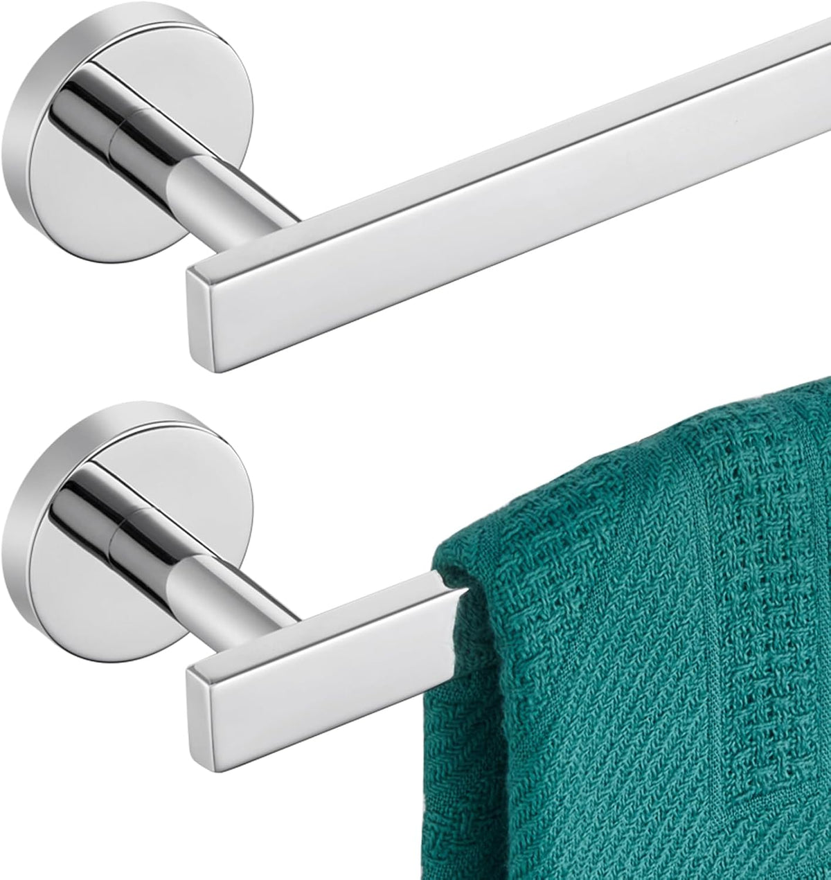 20 Inch Bathroom Towel Bar Bath Towel Rack Kitchen Towel Holder Towel Shelf Wall Mounted SUS304 Stainless Steel 2 Pack Polished Chrome AN4001CH-L20-P2