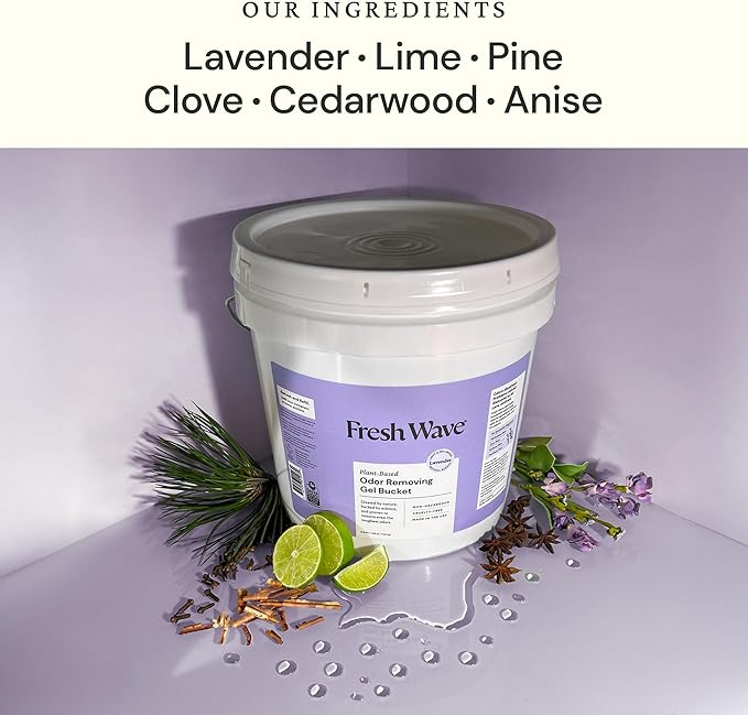 Fresh Wave Odor Removing Gel Bucket, 15.5 lb. (248 oz.) | Lavender Scent Refill | Odor Absorbers for Home | Safer Odor Relief | Natural Plant-Based Odor Eliminator | For Cooking, Trash & Pets