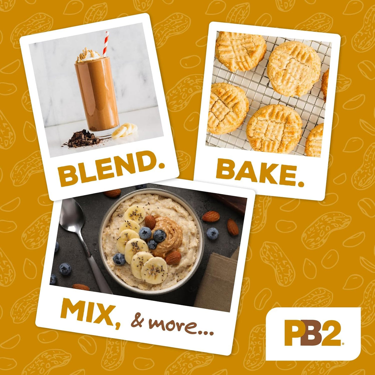 PB2 Powdered Peanut Butter Powder | 2LB Jar | Certified Gluten Free, Low-Carb, Keto Diet Friendly | Original Flavor with 6G of Protein, 90% Less Fat, 60 Calories Per Serving | Easy Mix for Healthy, Fit Diet