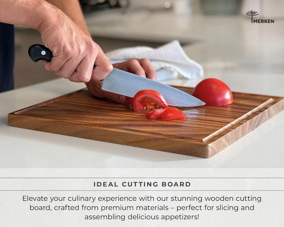 Premium Walnut Wood Cutting Board – XL End Grain Butcher Block – Extra Large Reversible Chopping Board with Juice Groove – For Meat, Cheese, Veggies, Charcuterie – Knife Friendly Kitchen Essential