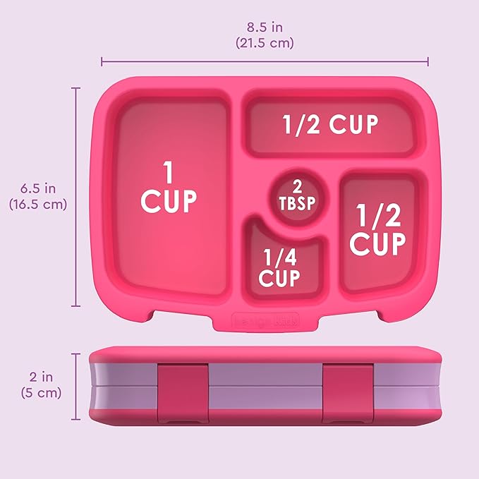 Bentgo Kids Prints Leak-Proof, 5-Compartment Bento-Style Kids Lunch Box - Ideal Portion Sizes for Ages 3-7, Durable, Drop-Proof, Dishwasher Safe, & PFAS & BPA-Free Materials (Fairies)