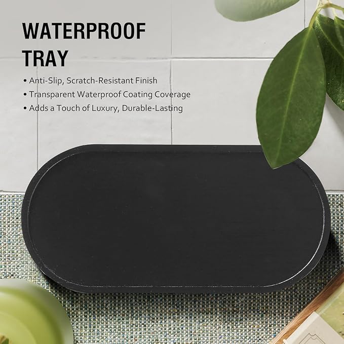 MOMEEMO Black Soap Dispenser Set, Contains Dish and Hand Soap Dispenser, Suitable for Kitchen Decor and Accessories. (Black)