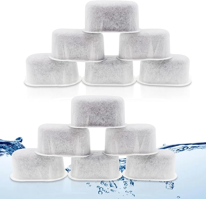 12 Pack Replacement Activated Charcoal Water Filter Cartridges for Beautiful 14-cup Programmable Drip Coffee Maker, Premium Water Filtration Pods Compatible with Drew Barrymore coffee makers