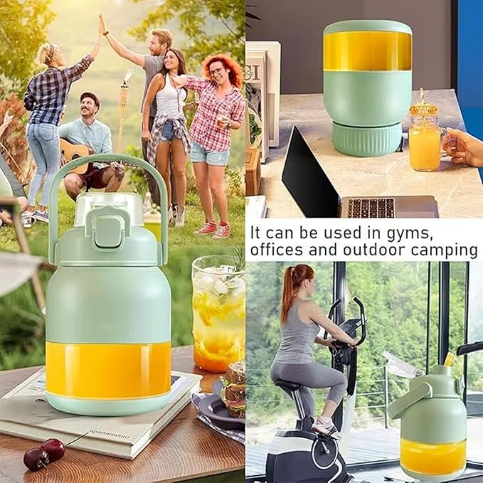 Gemet BPA-Free Electric Citrus Juicer 17 oz, with Straw and Two Lids, 2025 New Portable Blender for Smoothies, Shakes, Food Prep & Frozen Blending (500ML*2)
