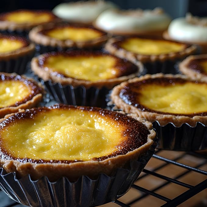 35Pcs Mini Tart Pans Egg Tart Mold, 2.75" Aluminium Mini Pie Tins Reusable Tart Pans for Baking