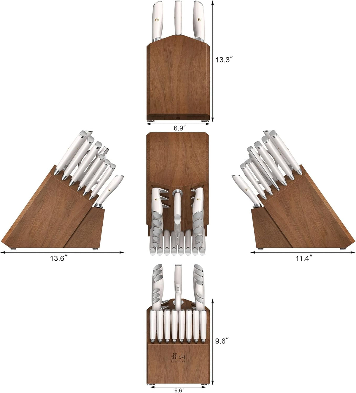 Cangshan L1 Series 23-Piece Classic Knife Block Set, Forged German Steel, 1027549