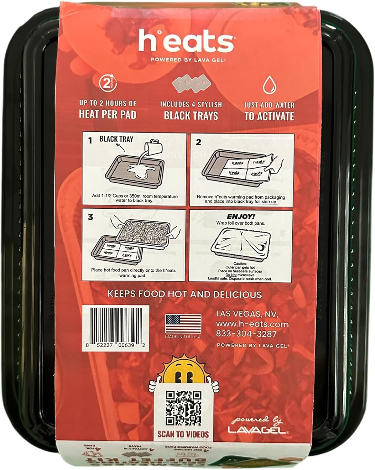 Flame-Free Catering Heat Pads & Buffet Kits – Sustainable Natural Mineral Food Warming Solution for Full & Half Pans (Party Kit/Pack of 12)