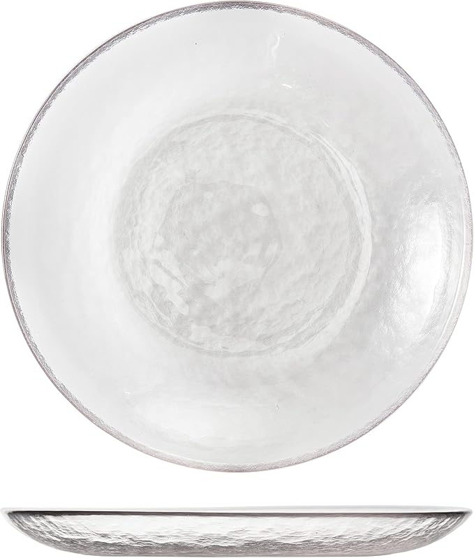Fortessa Los Cabos Glass Dinnerware Collection, Salad Plate (Set of 4), 8 Inch, Clear