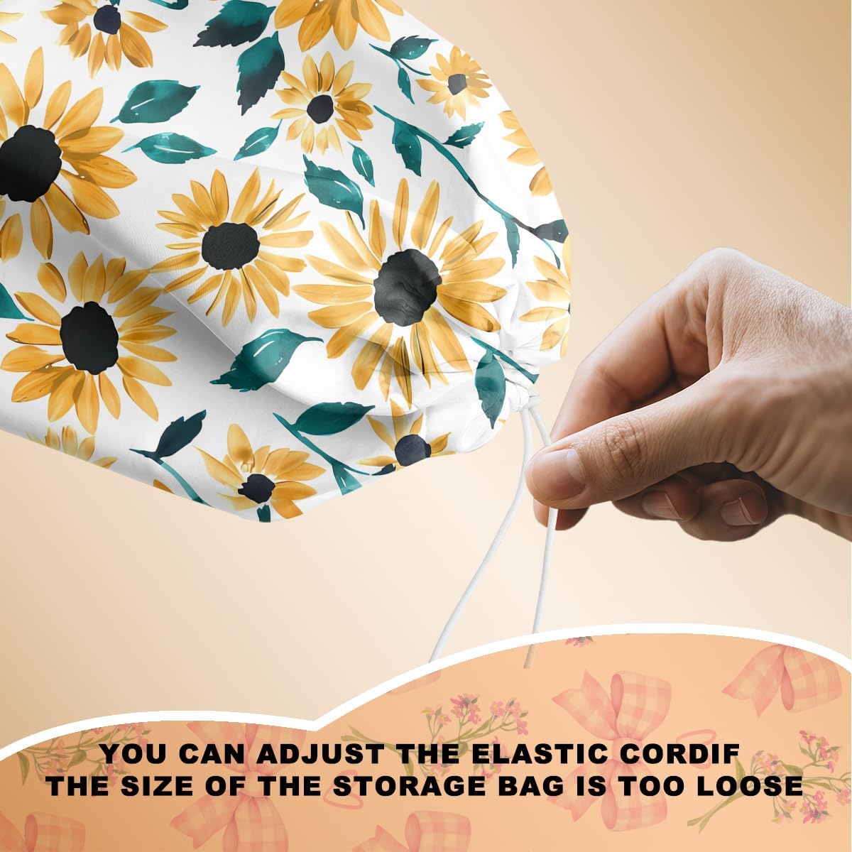 2Pcs Watercolor Sunflower Plastic Bag Holder, Wall Mount Grocery Bag Holder for Plastic Bags, Vintage Rustic Sunflower Large Reusable Grocery Bags Storage Dispenser for Home Kitchen Pantry
