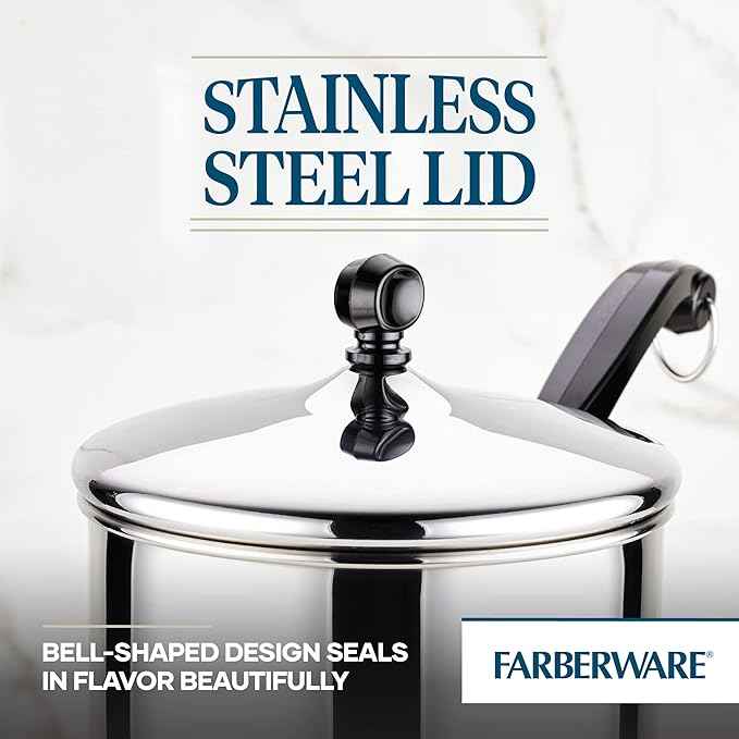 Farberware Classic Stainless Steel Sauce Pan/Saucepan with Lid, 3 Quart, Silver