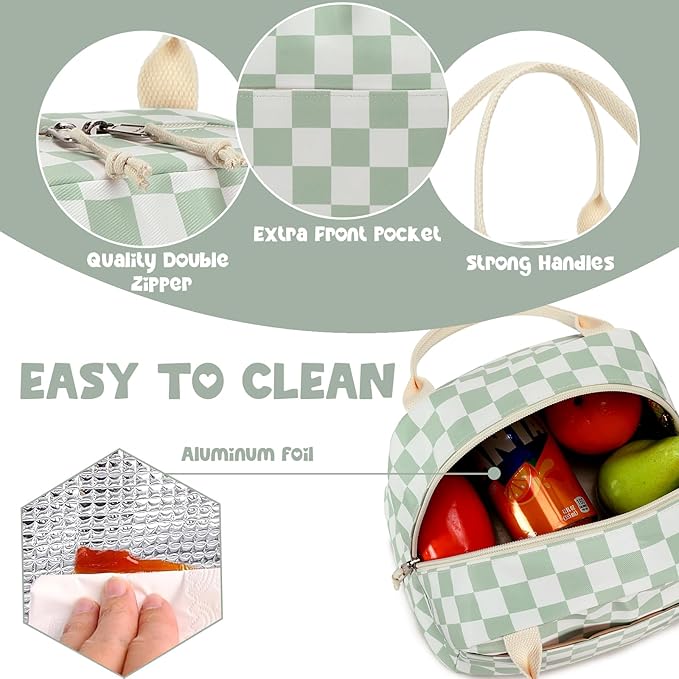 Bluboon Lunch Box for Women Cute Lunch Bag Reusable Insulated Lunch Bags Large Capacity Lunchbox Cooler for Work Picnic or Travel