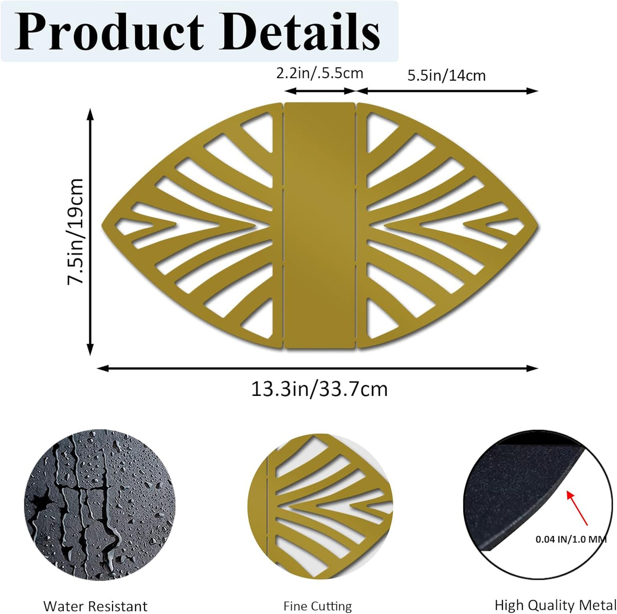 Resama Coffee Filter Paper Holder - Stylish Organizer with Leaf Texture for Kitchen, Cafe, and Office - Decorative Storage Container in Gold - Perfect for Home, Dining Room, and Outdoor Use