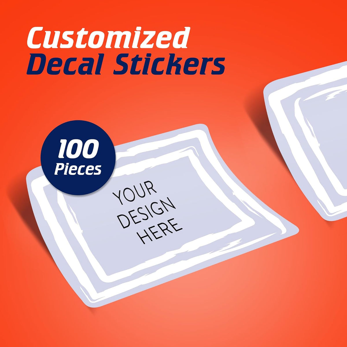 100 Custom Vinyl Stickers - Upload Your own Image, Text, Design, Logo - Personalized Logo Labels for Handmade, Packaging, Bottle, Jars, Candle, Brand Stickers (Lavender Swirls, 4x2)