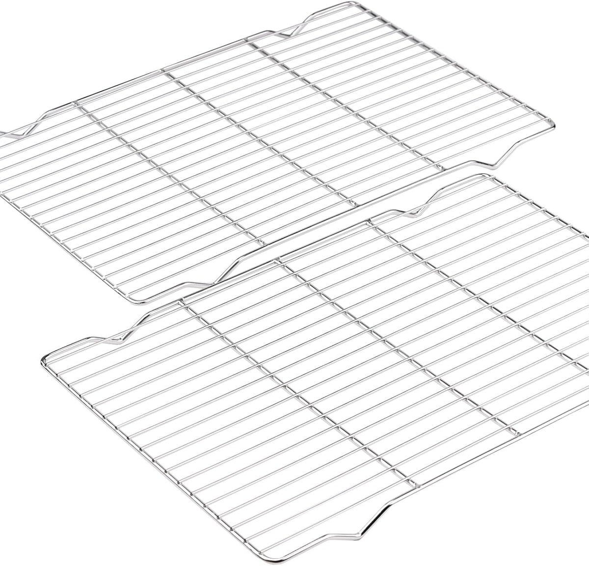 2-Pack Cooling Racks for Baking, 10x15 Inch Heavy Duty Stainless Steel Wire Baking Rack for oven cooking, Oven Safe Cookie Cooling Rack Set, Fits Half Sheet Pan, Dishwasher Safe & Non-Toxic