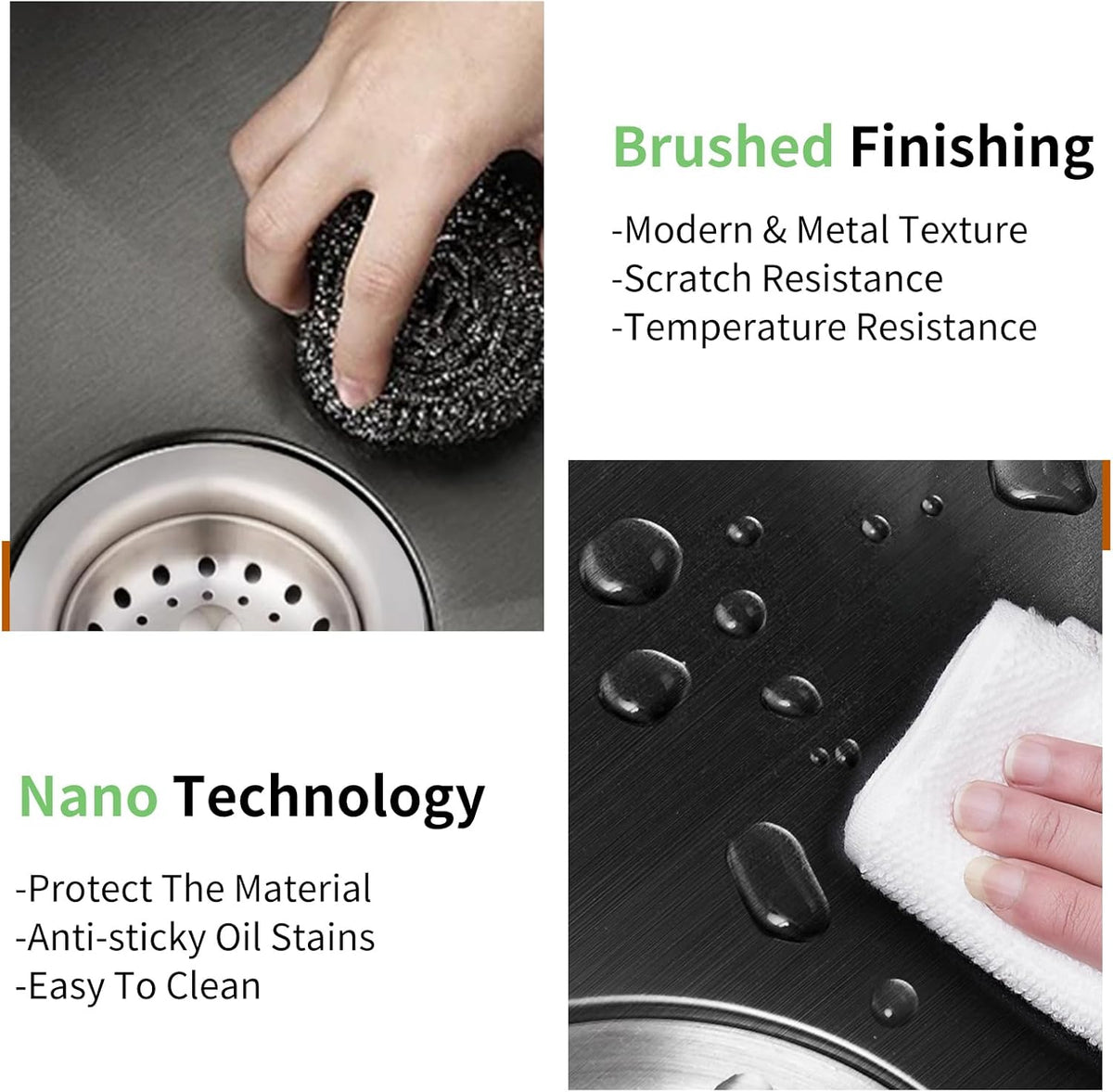Black 18x18 In Drop In Kitchen And Bar Sink- Stainless Steel Single Bowl Kitchen Sink Modern Topmount Bar Sink With Silicon Mat,Drain Strainer Set Compatibility With Various Kitchen & Bar Style