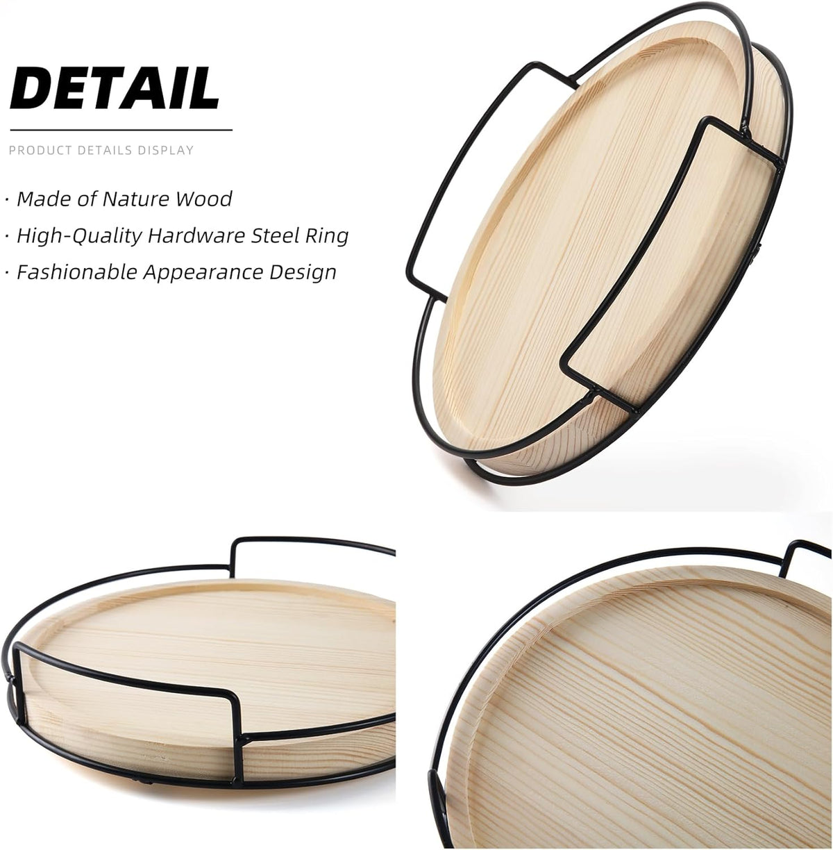 10" Wooden Lazy Susan,Round Wooden Lazy Susan Organization for Dining Table,Storage for Dining Table,Home Decor,Spices Organizer,1PC