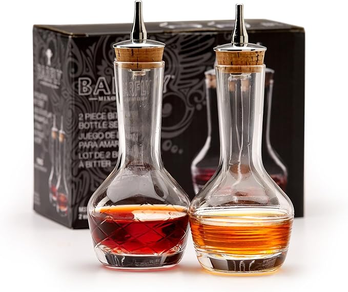 Barfly Bitters Bottle - M37189/M37191, Glass, 3 oz (90 ml), Set of 2