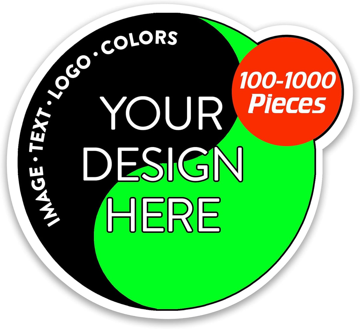 5-1000 Custom Vinyl Stickers - Upload Your own Image, Text, Design, Logo - Personalized Logo Labels for Handmade, Packaging, Bottle, Jars, Candle, Brand Stickers (Black, 4x4)