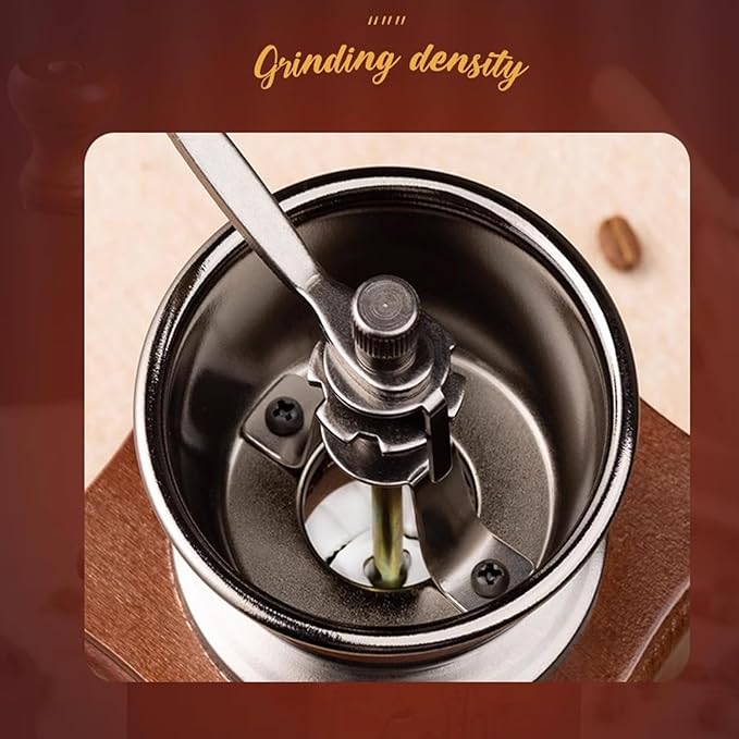 Coffee Mill Grinder - Manual Coffee Grinder with Adjustable Gear Setting and Ceramic Conical Burr,Hand Mill Grinder for Home Use and Travel