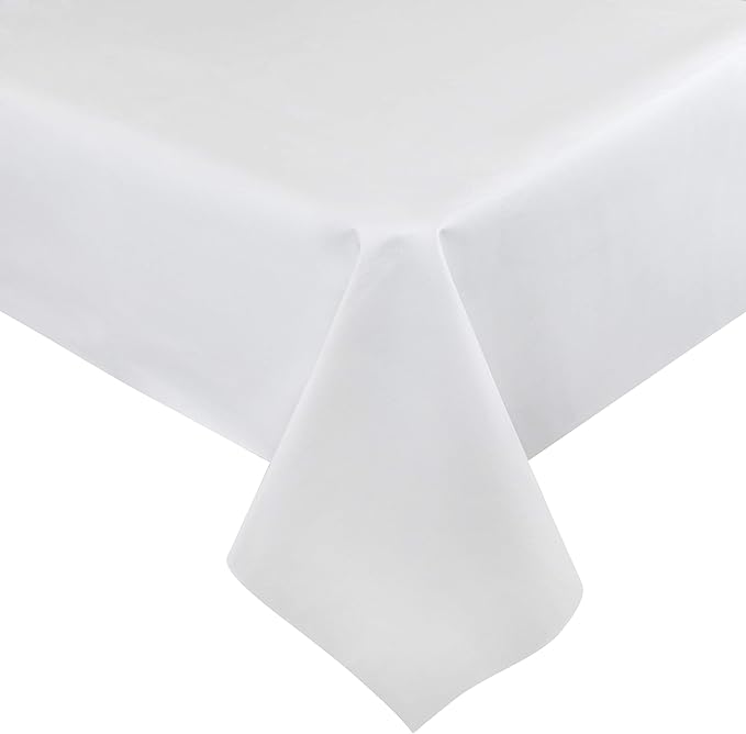 Premium Table Pad Protector Superior Protection from Spills, Scratches & Heat- Reusable Vinyl Table Cloth with Cushion Flannel Backing (52" Round)