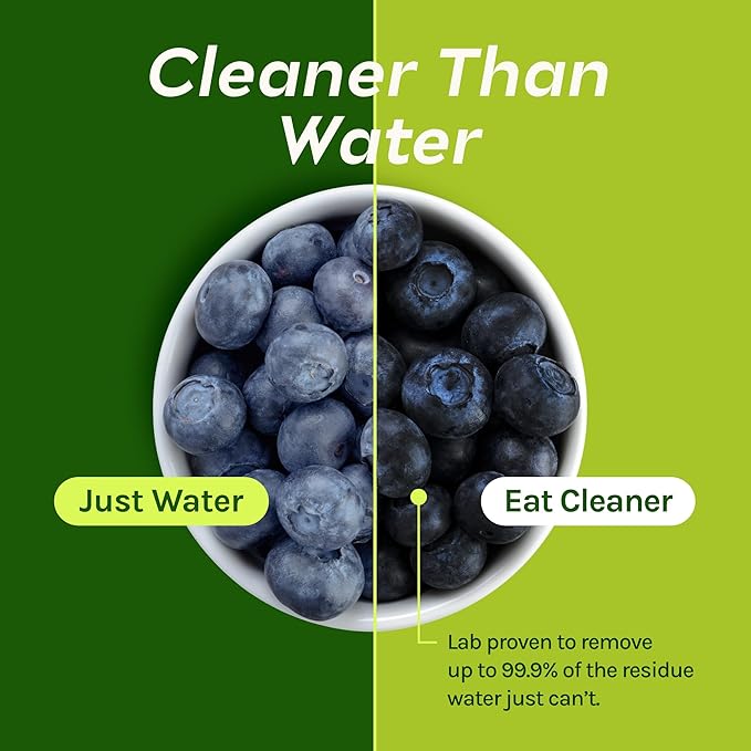 CleanBoss Eat Cleaner Triple-Action Fruit + Veggie Wash Refill - 64 oz - Removes Harmful Residue - Keeps Produce Fresh Up to 5X Longer - Vegan, Gluten Free