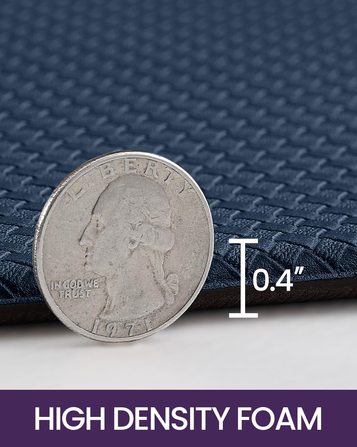 DEXI Kitchen Floor Mats Cushioned Anti Fatigue,17x79,Long Standing Runner Rug Waterproof, Comfort Memory Foam Padded for Front Sink Laundry, Navy