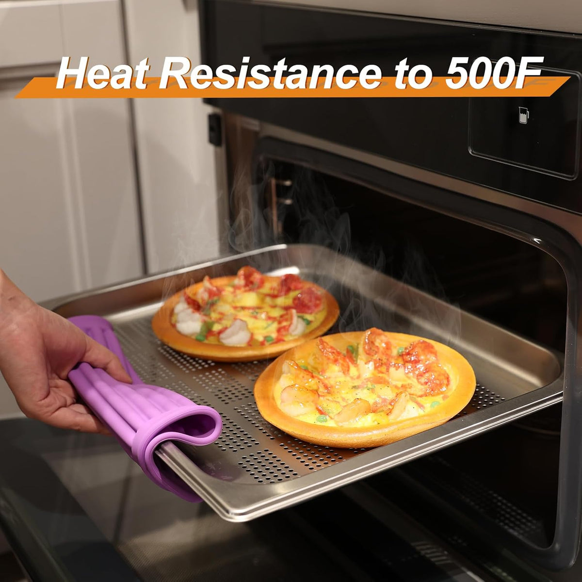 Joyhalo 4 Pack Silicone Trivets for Hot Pots and Pans,480℉ Heat Resistant Trivets for Hot Dishes,Hot Pads for Countertop,Kitchen Potholders,Purple