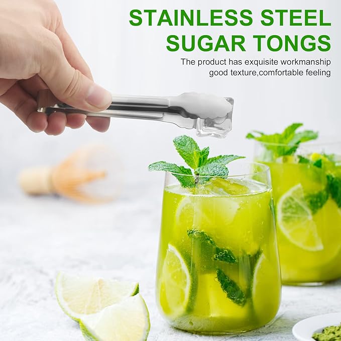 Serving Tongs,Buffet Tongs, ACAUTO Stainless Steel Food Tong Serving Tong Small Serving Tongs Stainless Steel Mini Appetizer Tongs, Set of 6 (5 Inch(12 Pack))