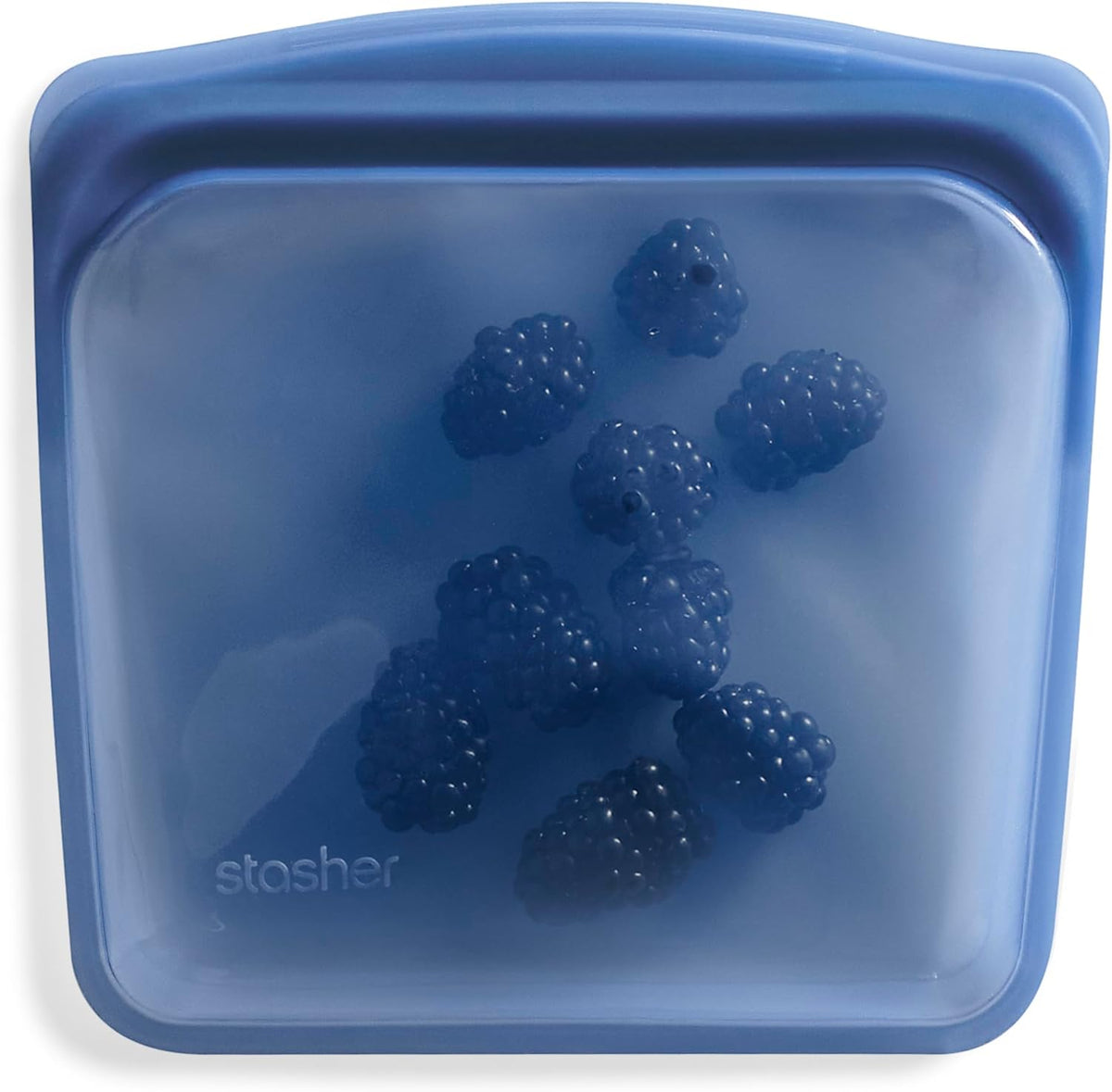 Stasher Premium Silicone Reusable Food Storage Sandwich Bag, Deep Ocean, Microwave, Sous Vide, Dishwasher, Oven and Freezer Safe, BPA Free, Leak-free, Eco-friendly, 28 Oz