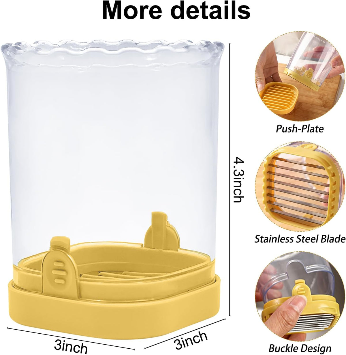 Fruit Slicer Cup: Strawberry Slicer, Strawberries Cutter Cup, Speed Cutter for Banana Grape Egg Kitchen Portable Slicing Tool(Yellow)
