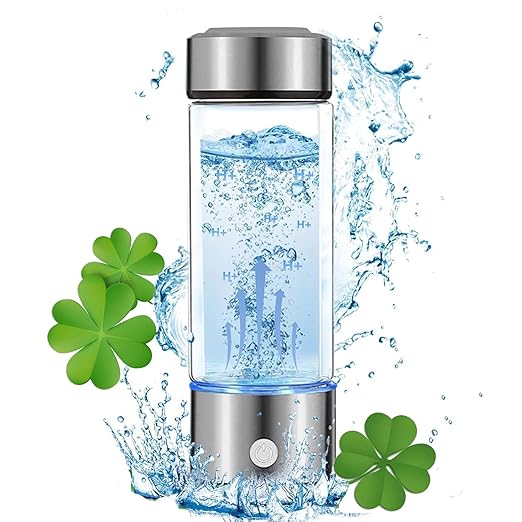 Hydrogen Water Bottle Generator Machine Updated, Portable Hydrogen Water Ionizer Machine Rechargeable, Hydrogen Rich Water Glass Health Cup 420ml Gift for Friends/Women/Men/Mom/Father/Grandpa/Grandma