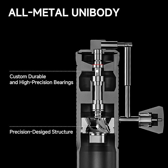 Manual Coffee Grinder S3 ESP TIMEMORE, External Adjustment, Designed for Espresso, Upgrade Integrated All-Metal Body, Folding Handle, Black