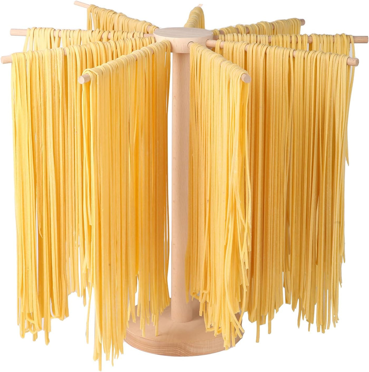 Pasta Drying Rack, Large Wood Pasta Rack Collapsible for Fresh Pasta Noodle Spaghetti Dryer Hanger Stand