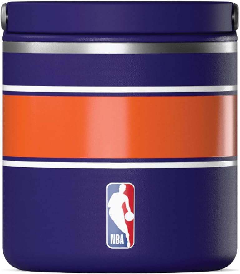 Hydrapeak x NBA Officially Licensed Phoenix Suns 25oz Stainless Steel Vacuum Insulated Thermos Food Jar with Handle, Wide Mouth Leak-Proof Soup Thermos for Adults, 10 Hours Hot and 16 Hours Cold