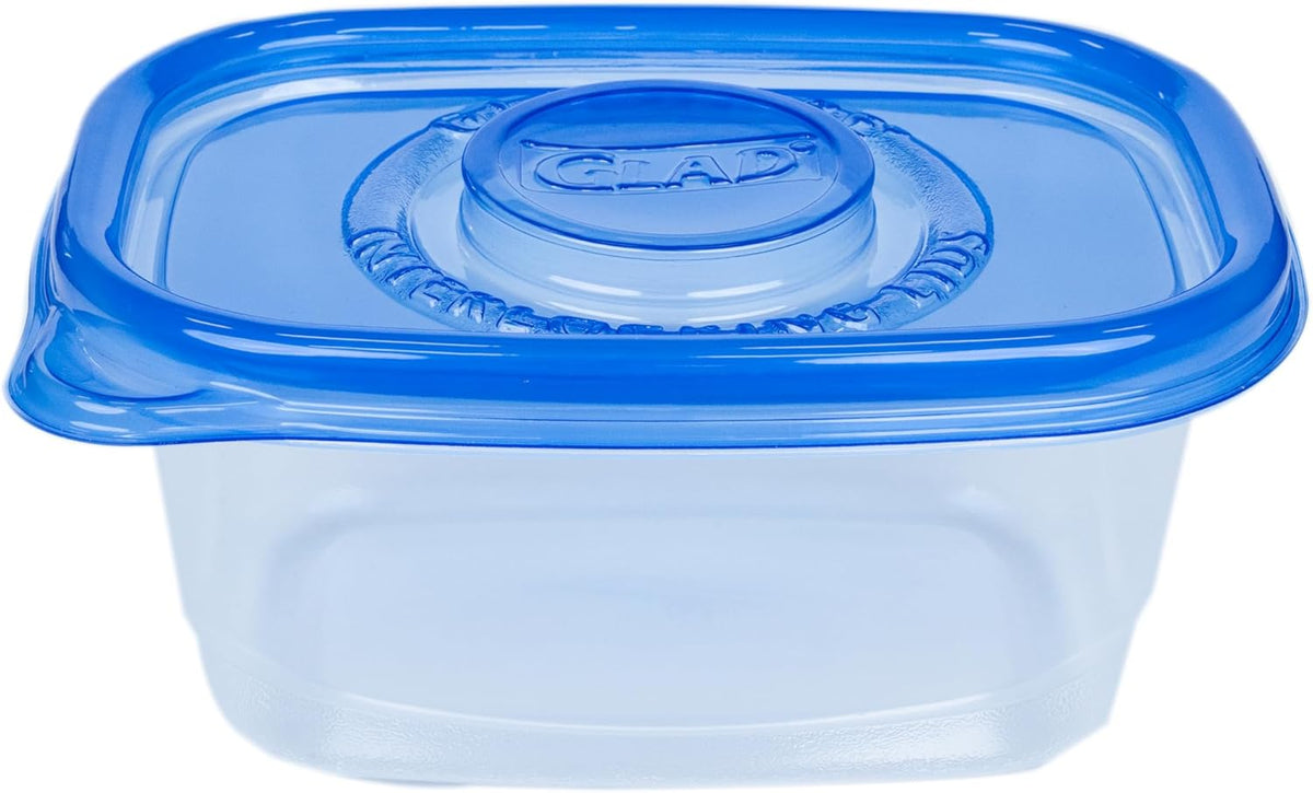 Glad GladWare Soup & Salad Food Storage Containers - Medium Rectangle - Meal Container Holds up to 24 Ounces of Food - Lock Tight Seal, 5 Count